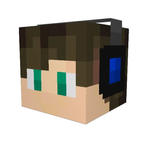 U_chen Minecraft avatar head, 3D render