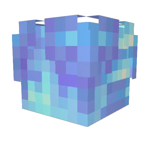 U_good Minecraft avatar head, 3D render