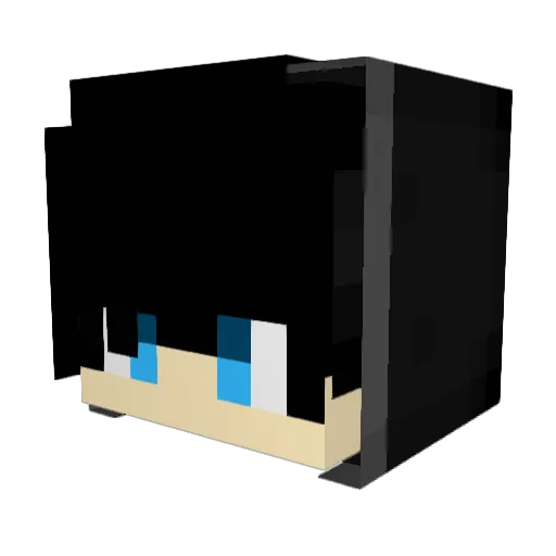 U_kitten Minecraft avatar head, 3D render