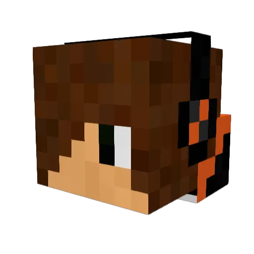 Ua_Lite Minecraft avatar head, 3D render