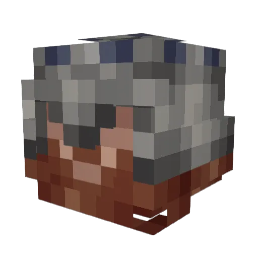 UagTheCaveman Minecraft avatar head, 3D render