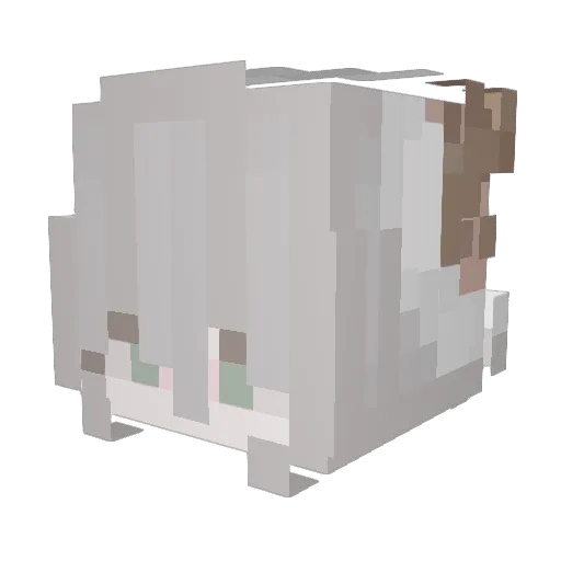 UakaBoss Minecraft avatar head, 3D render
