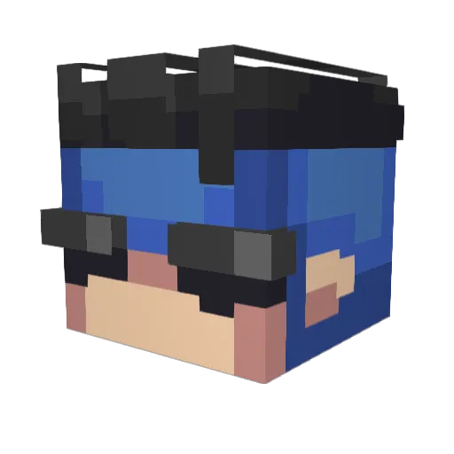 Uana12 Minecraft avatar head, 3D render
