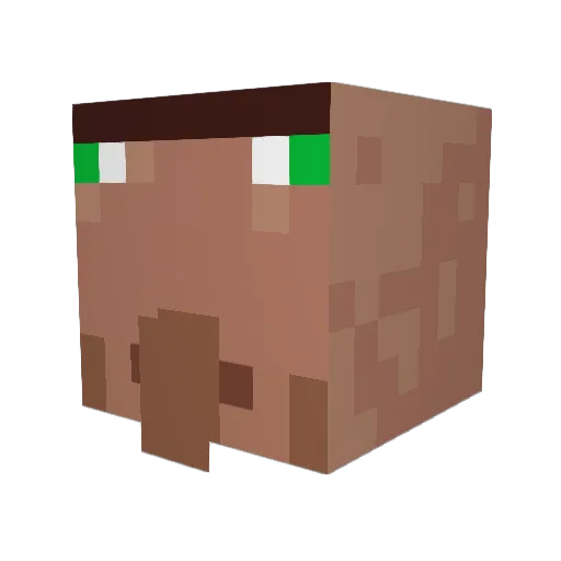 Uanp Minecraft avatar head, 3D render