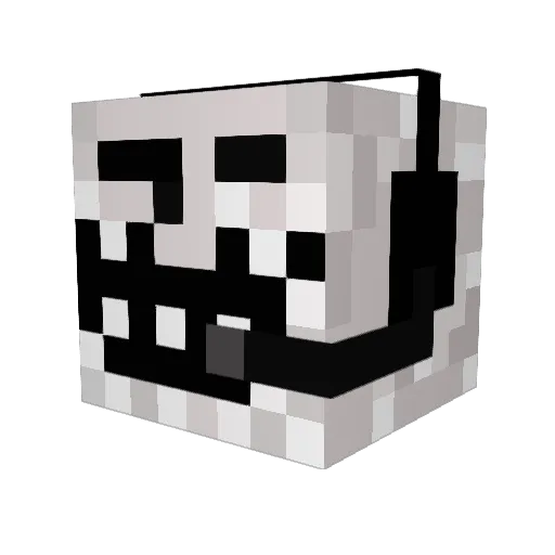 UareReadingThis Minecraft avatar head, 3D render