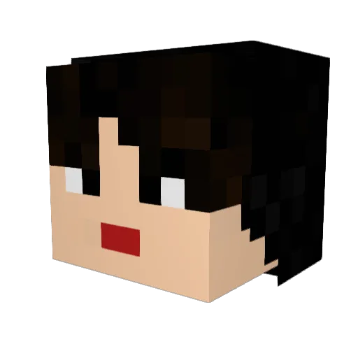 Uatchi Minecraft avatar head, 3D render