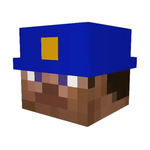 UbahShyGuy Minecraft avatar head, 3D render