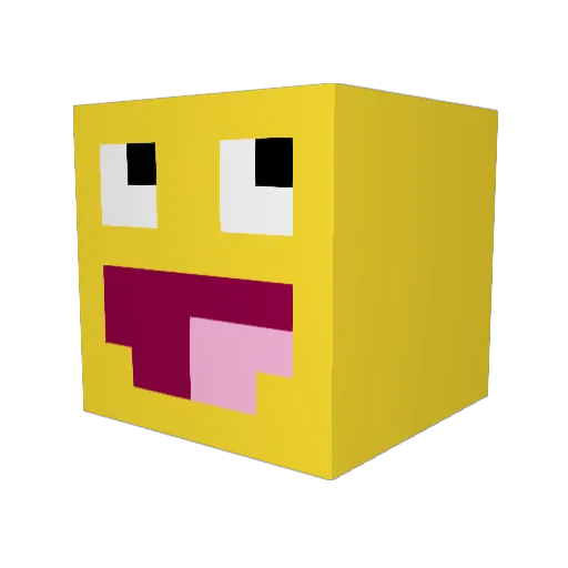 UbarMensch Minecraft avatar head, 3D render