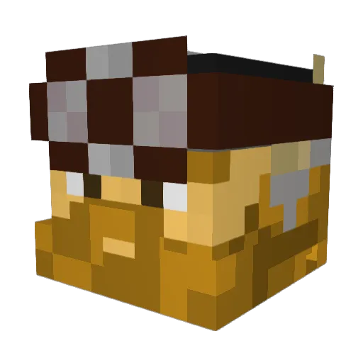 Ubaro23 Minecraft avatar head, 3D render