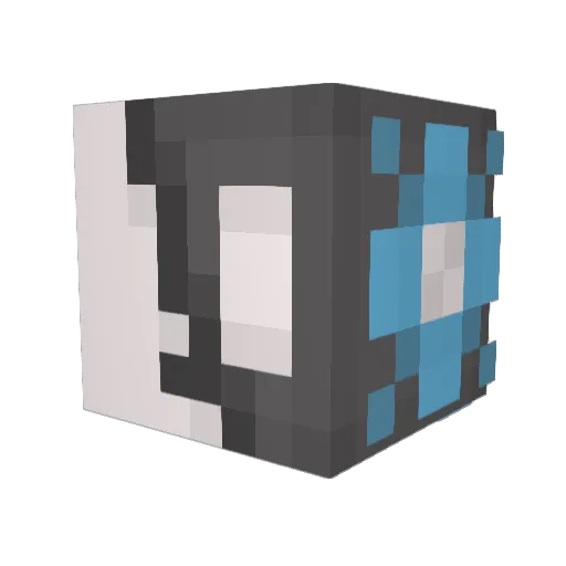 Ubaser Minecraft avatar head, 3D render