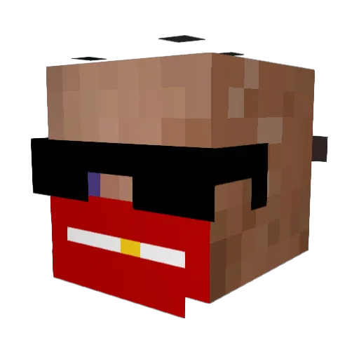 Ubaus Minecraft avatar head, 3D render