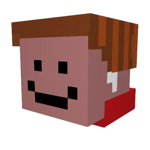 Ubbu_ Minecraft avatar head, 3D render