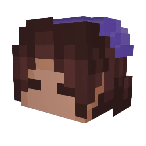 Ube_Cream Minecraft avatar head, 3D render