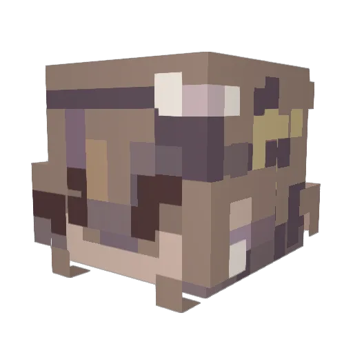 Ube_eex Minecraft avatar head, 3D render