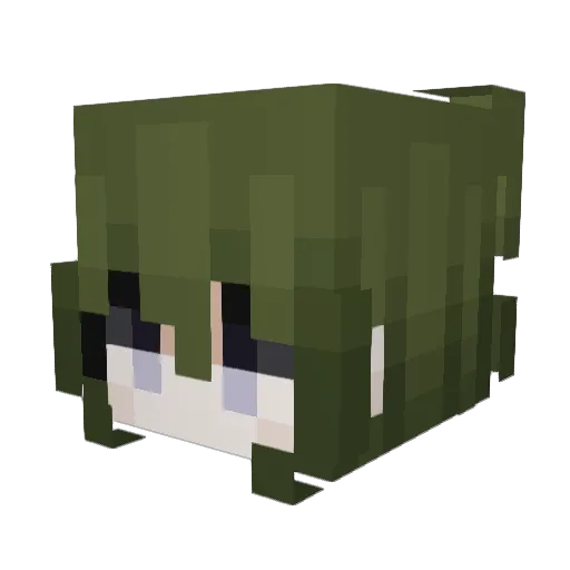 UbelTheSlut Minecraft avatar head, 3D render