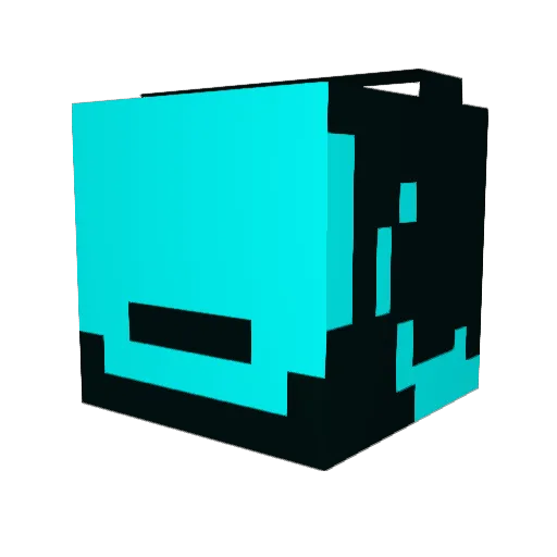 Uber5001 Minecraft avatar head, 3D render