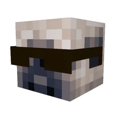 UberCheeks Minecraft avatar head, 3D render