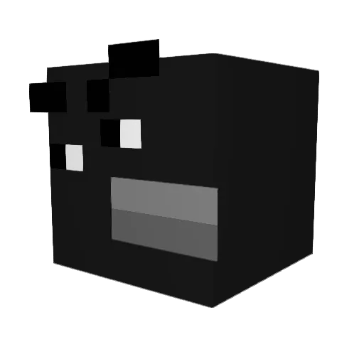 UberCoWoW Minecraft avatar head, 3D render