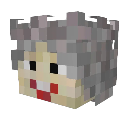 UberDroch Minecraft avatar head, 3D render