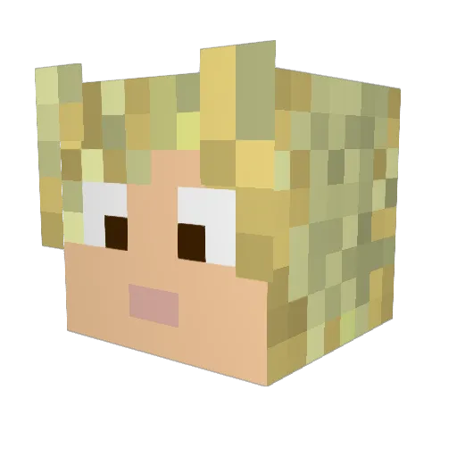 UberGoofy Minecraft avatar head, 3D render