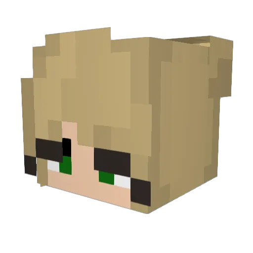 UberLamb Minecraft avatar head, 3D render