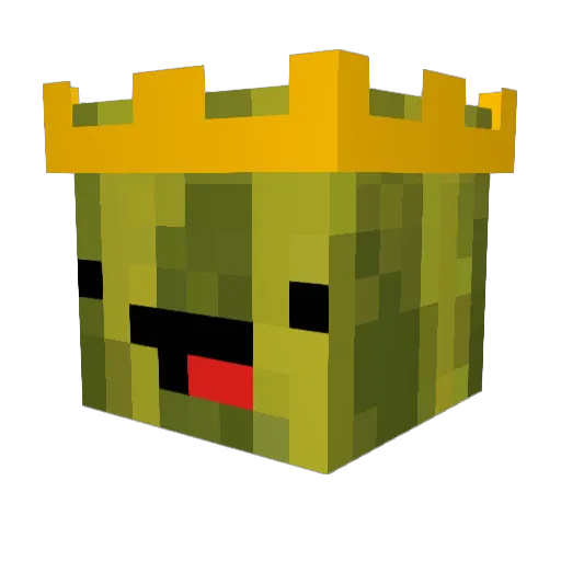 UberMelon Minecraft avatar head, 3D render