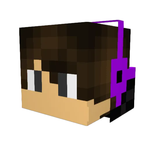 UberNat Minecraft avatar head, 3D render