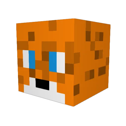 UberSuave Minecraft avatar head, 3D render
