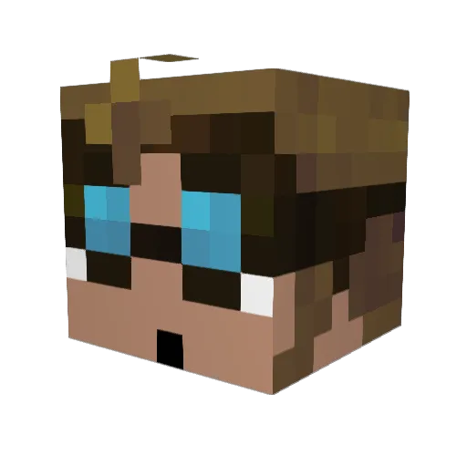 Uber_Pwnage Minecraft avatar head, 3D render