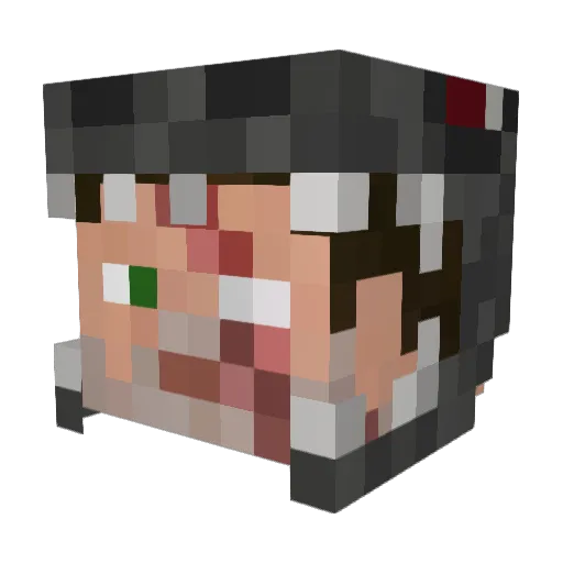 UberaDpmn Minecraft avatar head, 3D render