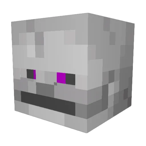 Ubergla Minecraft avatar head, 3D render