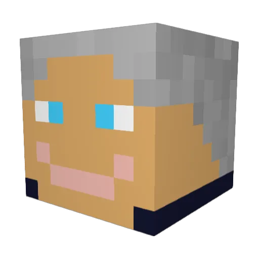 Ubermench1944 Minecraft avatar head, 3D render