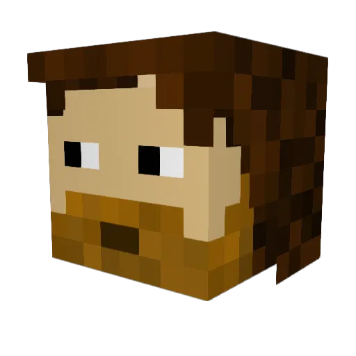 Ubermonky Minecraft avatar head, 3D render
