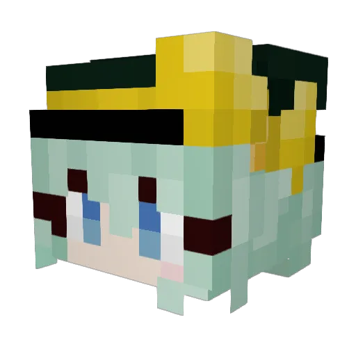 Uberrandom Minecraft avatar head, 3D render
