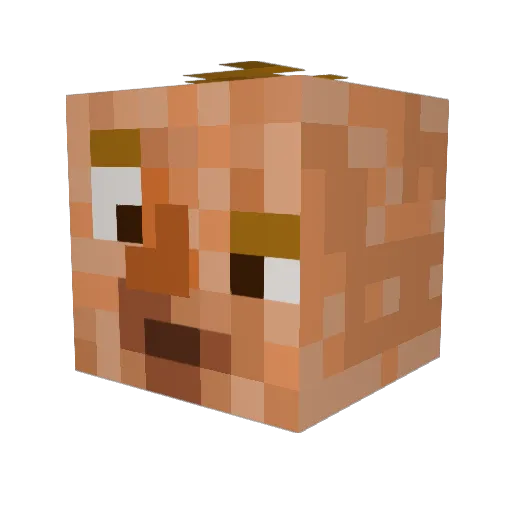 UberslothGaming Minecraft avatar head, 3D render