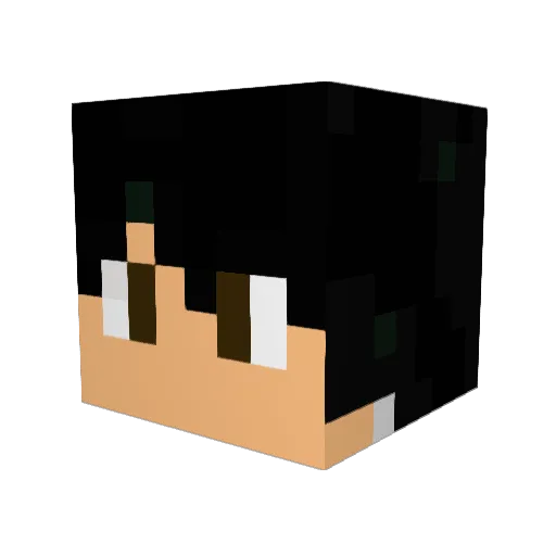 UbertinJR Minecraft avatar head, 3D render