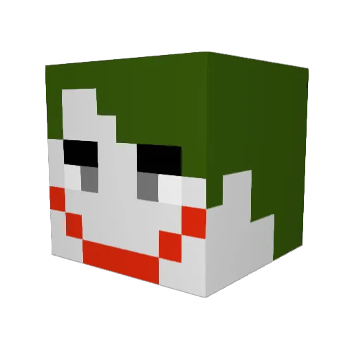 UbiFrost Minecraft avatar head, 3D render