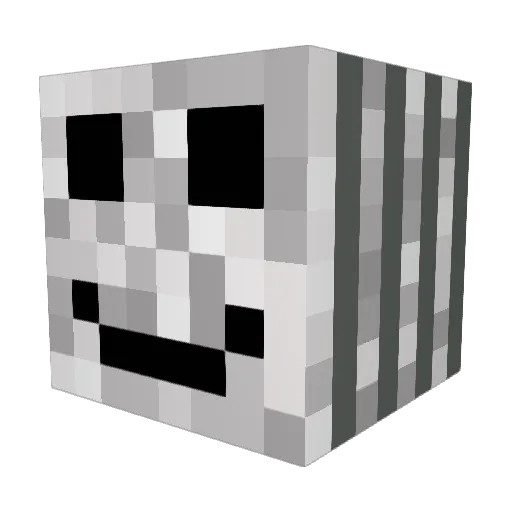 Ubidius Minecraft avatar head, 3D render