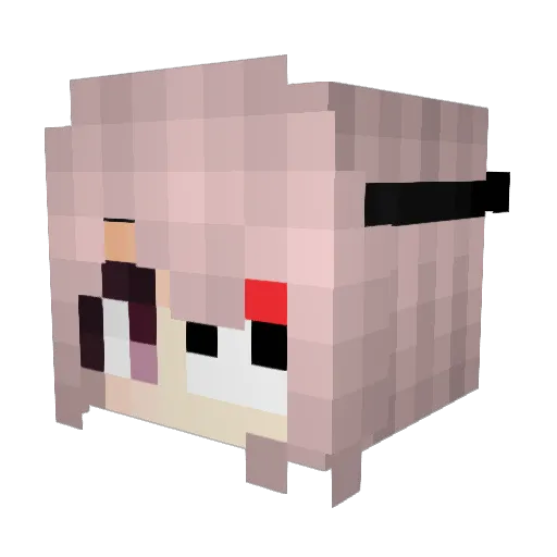Ubiquite Minecraft avatar head, 3D render