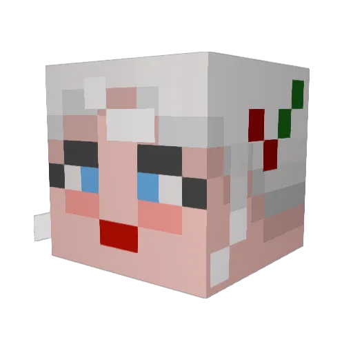 Ubisoftspark Minecraft avatar head, 3D render