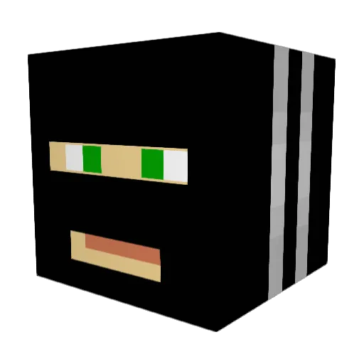 Ubivec Minecraft avatar head, 3D render