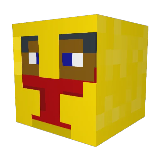 Ubling7 Minecraft avatar head, 3D render