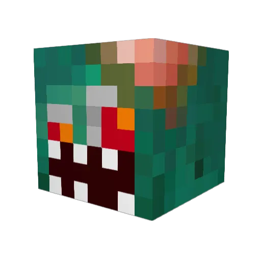 UbotherME Minecraft avatar head, 3D render