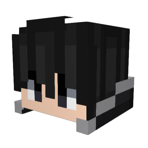Ubouto Minecraft avatar head, 3D render
