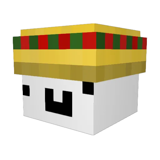 Ubrare Minecraft avatar head, 3D render