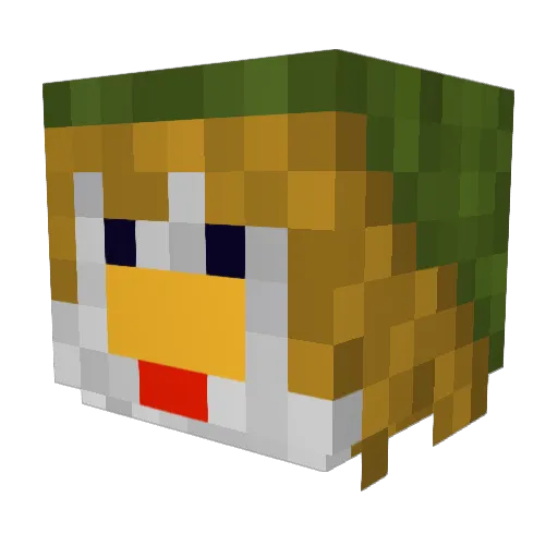 Ubromad Minecraft avatar head, 3D render