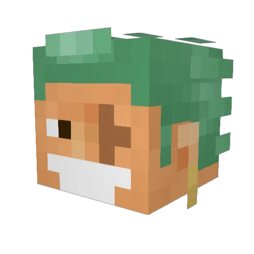 Ubruh Minecraft avatar head, 3D render