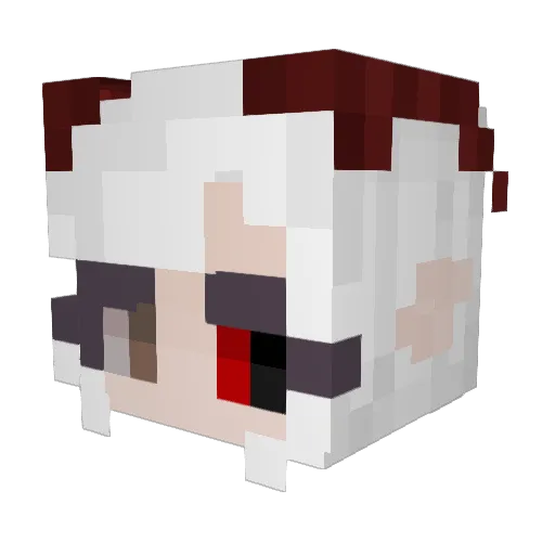 Ubrysa Minecraft avatar head, 3D render
