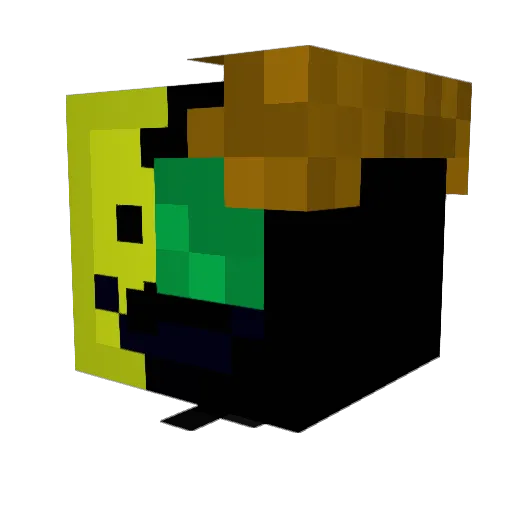 Ubul001 Minecraft avatar head, 3D render