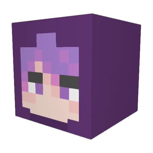 Ubuueats Minecraft avatar head, 3D render